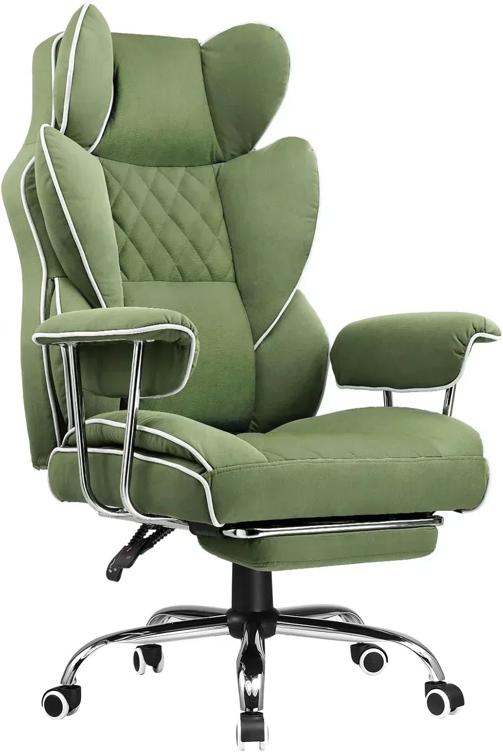 Large high back office chair high back leather gaming chair with footrest