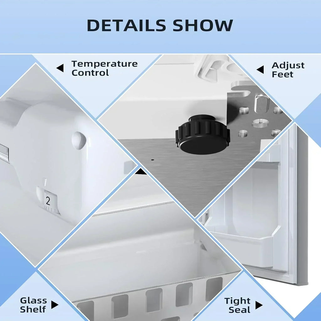 Antarctic Star 3.2 Cu.Ft Mini Refrigerator with Freezer Double Door Fridge Compact Refrigerator