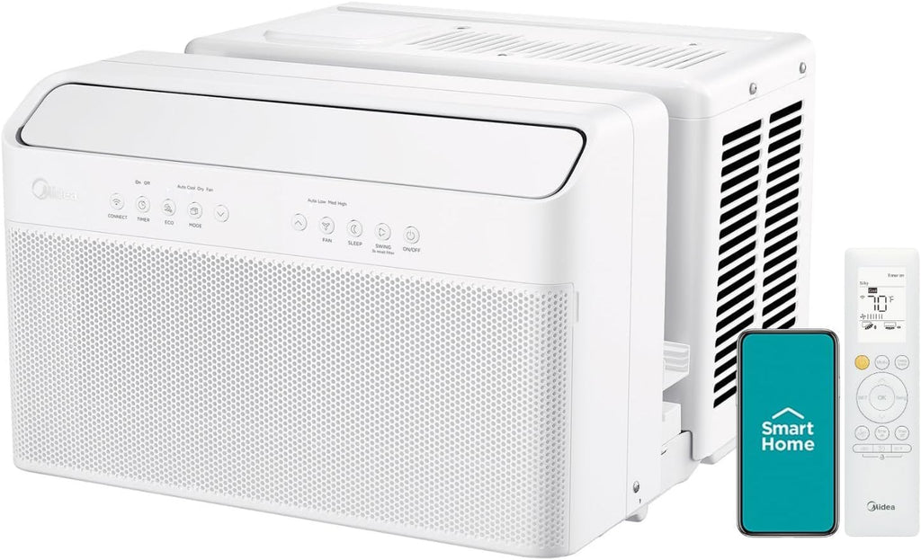 Midea 12,000 BTU U-Shaped Smart Inverter Window Air Conditioner�CCools up to 550 Sq. Ft.