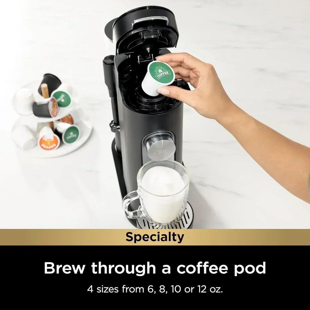 Ninja Single Serve Coffee Maker 56 oz Reservoir Stone