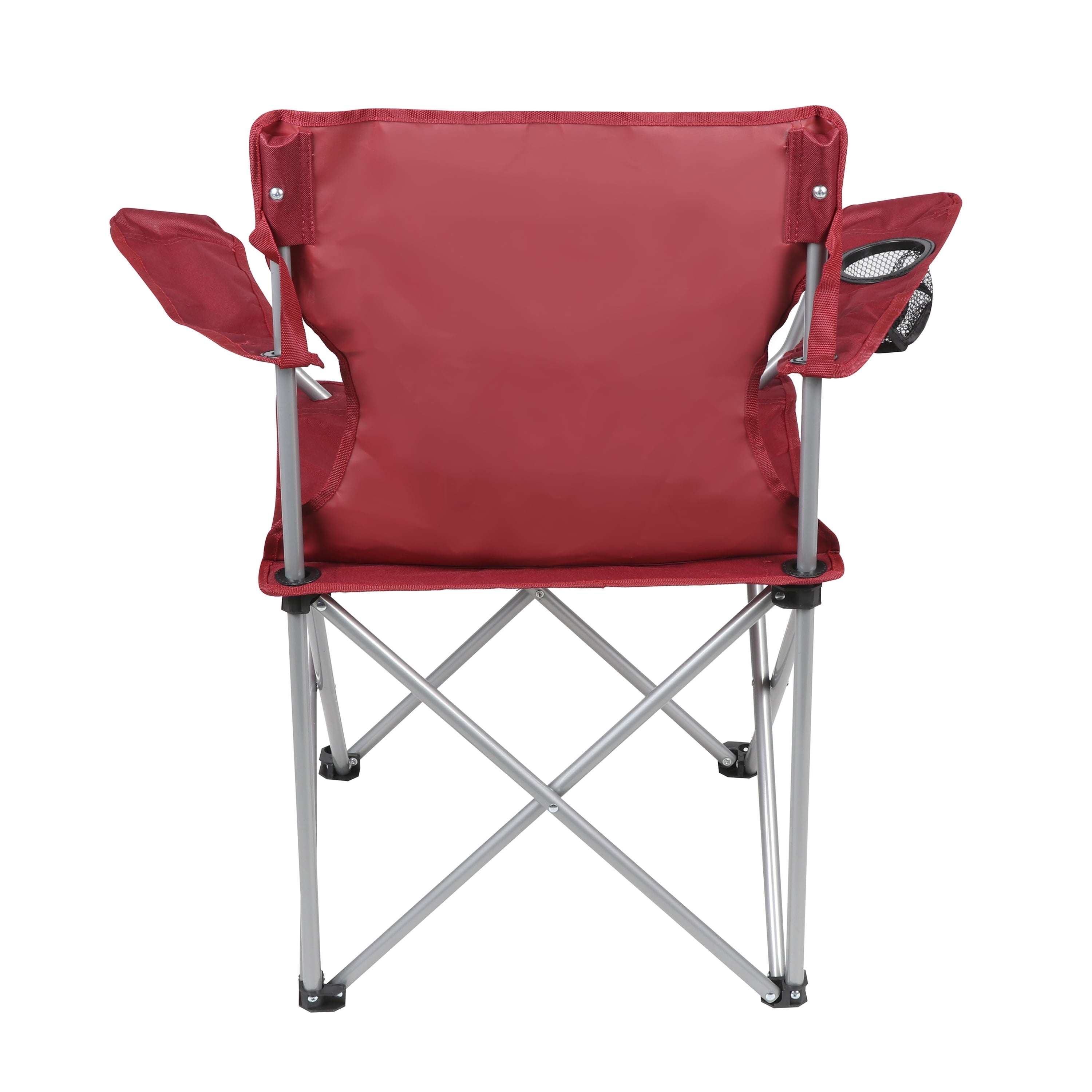 Ozark Trail Quad Folding Camp Chair with Cup Holder, Black