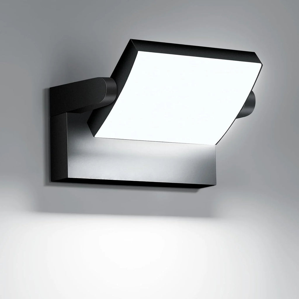 Outdoor LED Wall Light 40W Adjustable Modern Exterior Wall Mount Fixture 6000K Waterproof Black Lighting for Home and Yard