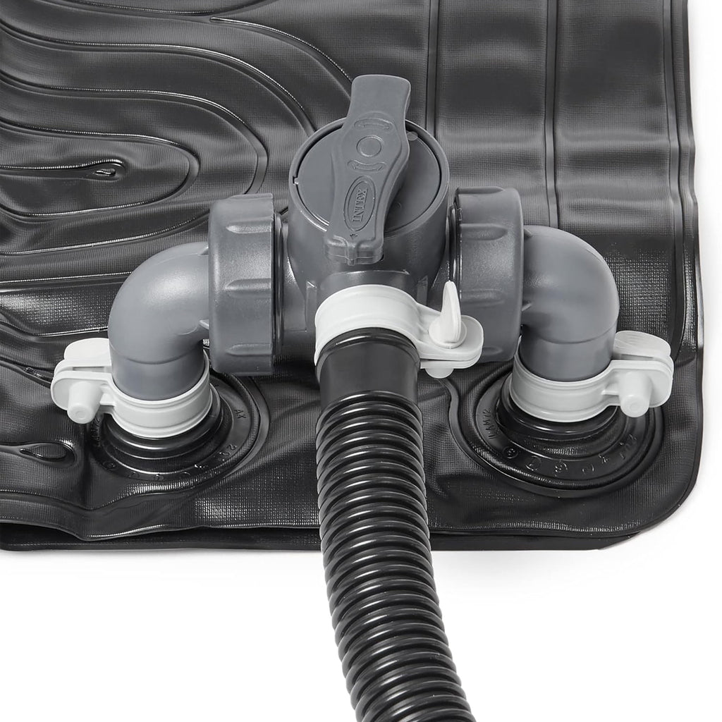 Intex: Solar Heater Mat - 47 Black, Water Warming Pad for 8k Gal Above Ground Swimming Pool, Raise Temperature 5-9 Degrees, Hose Attachment, Adapters