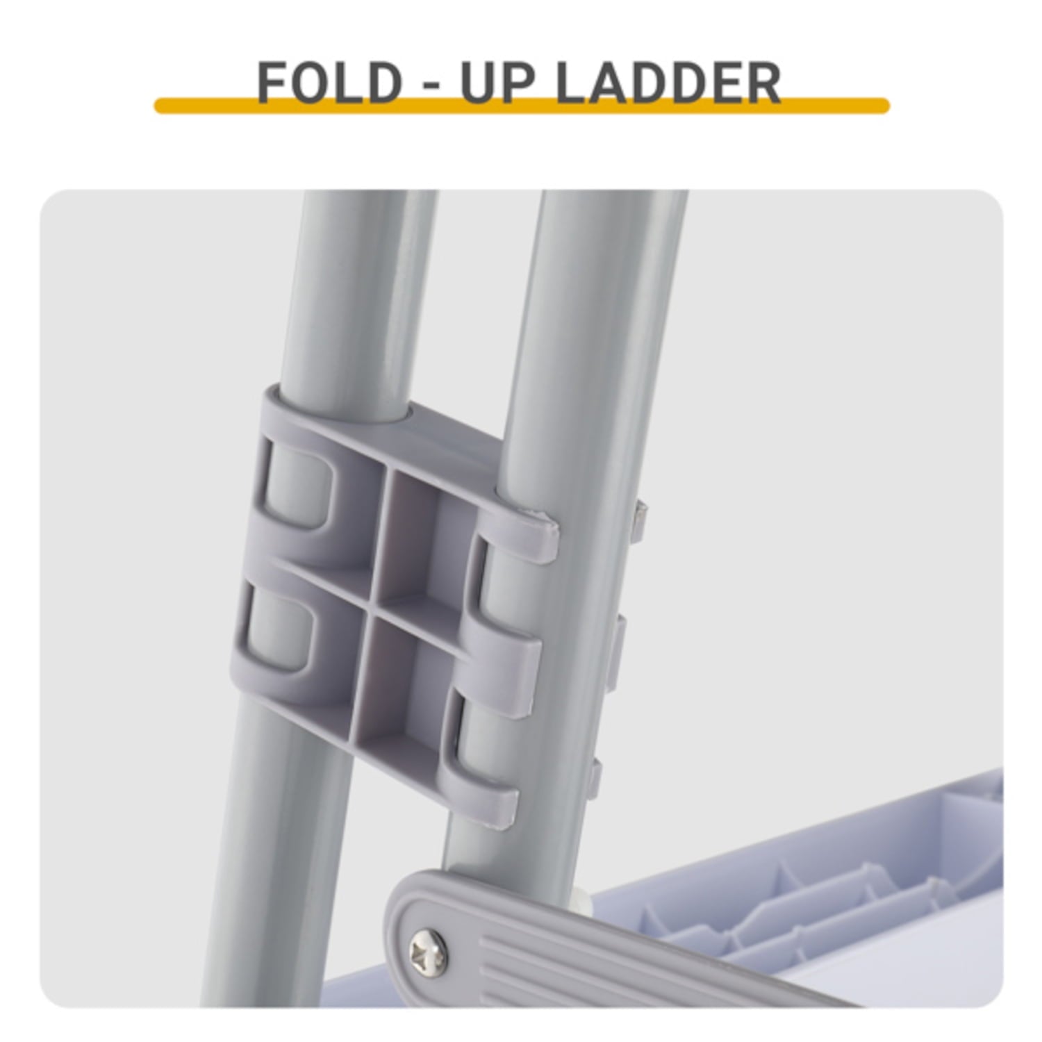 Alvantor 4-Step Above Ground Pool Ladder with Safety Buckle Foldable Entry Side 300 lb Capacity for Pools up to 52 in