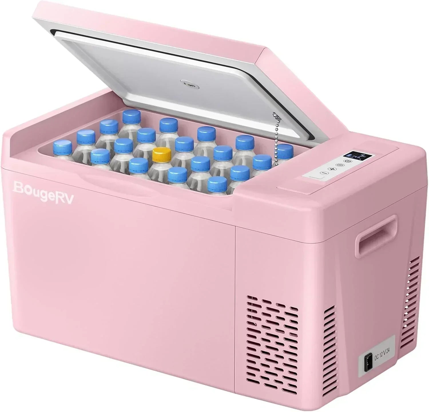 BougeRV 12 Volt Refrigerator 12V Car Fridge 23 Quart Portable Freezer Compressor Cooler