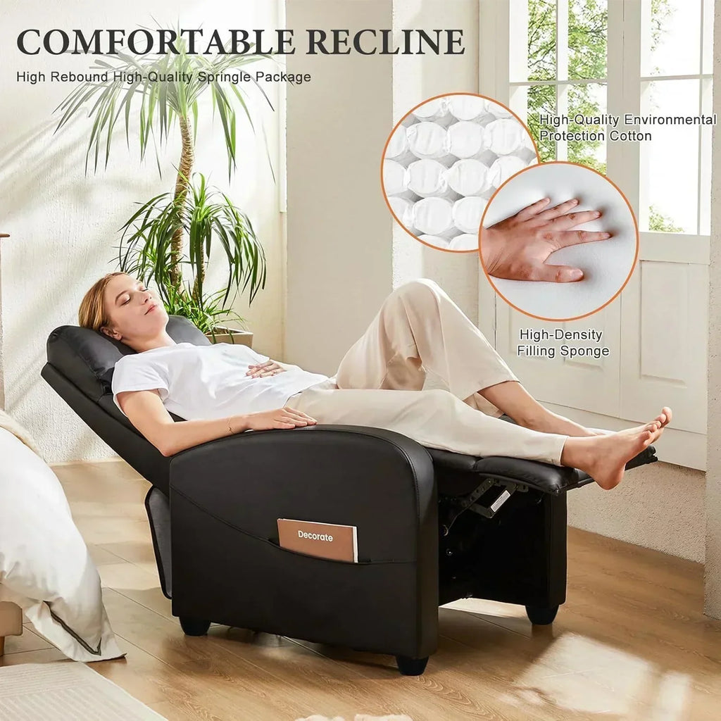Sweet and crisp rocking chair 360 degree rotating recliner with sliding function