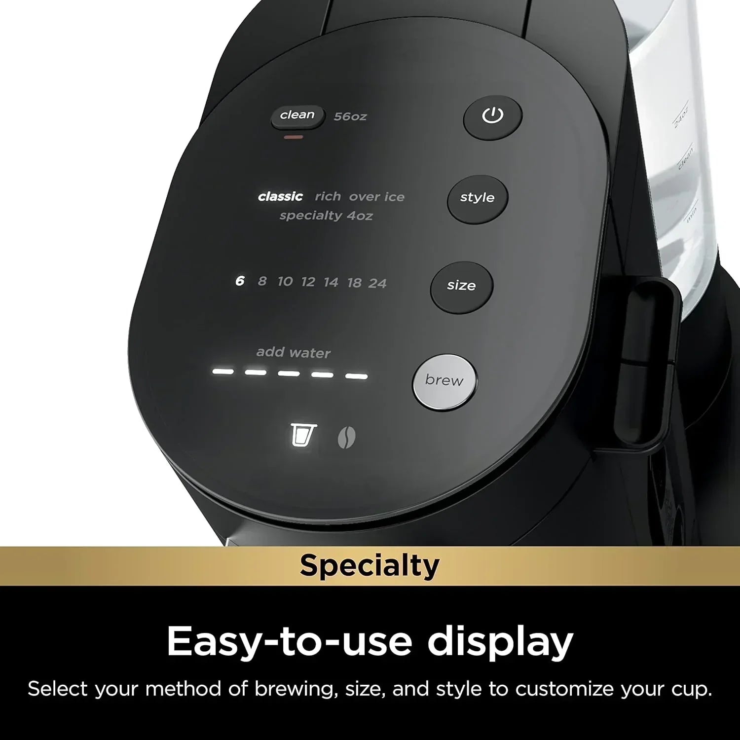 Ninja Single Serve Coffee Maker 56 oz Reservoir Stone