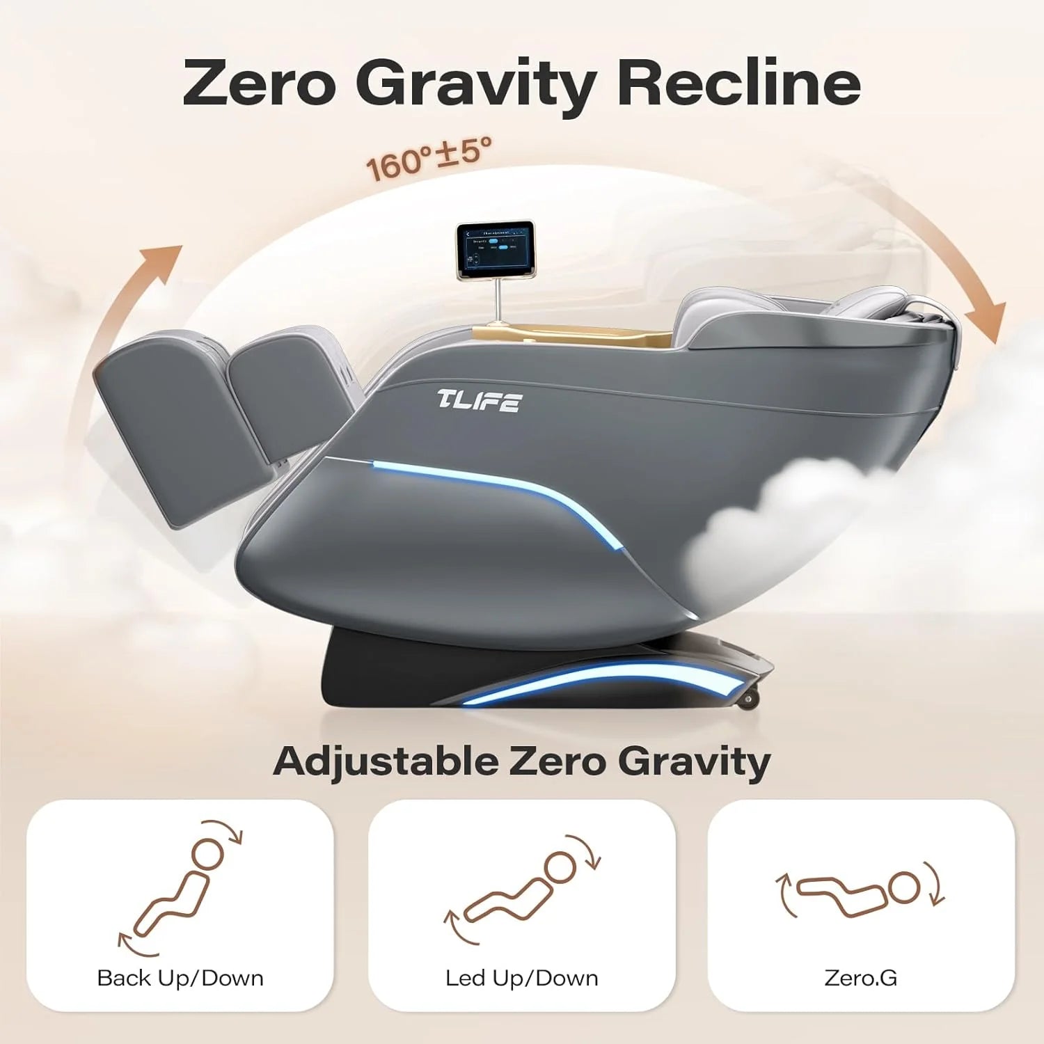 Full Body Massage Chair, 160° Zero Gravity Recliner with Body Scan, 50 SL Track Shiatsu Massage Chair, Spot Massage, Foot Roller