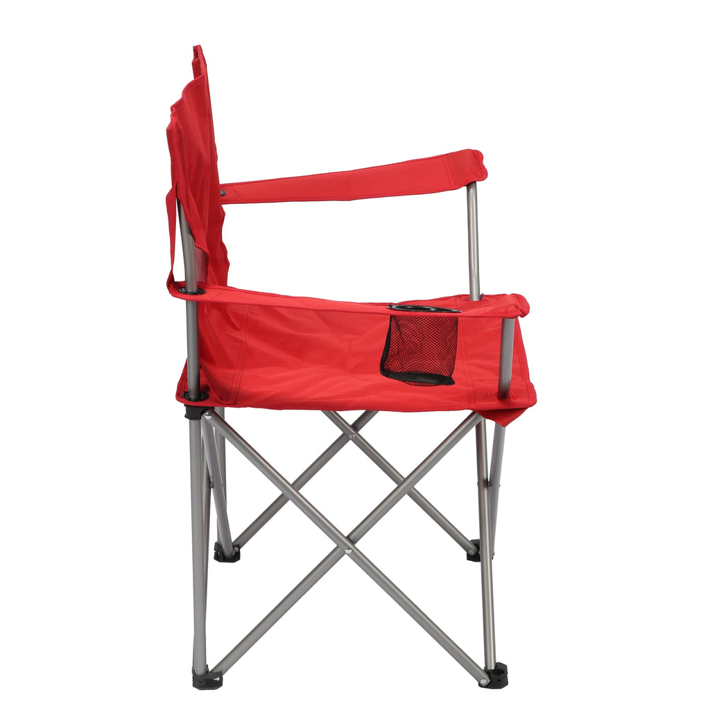 Ozark Trail Quad Folding Camp Chair with Cup Holder, Black