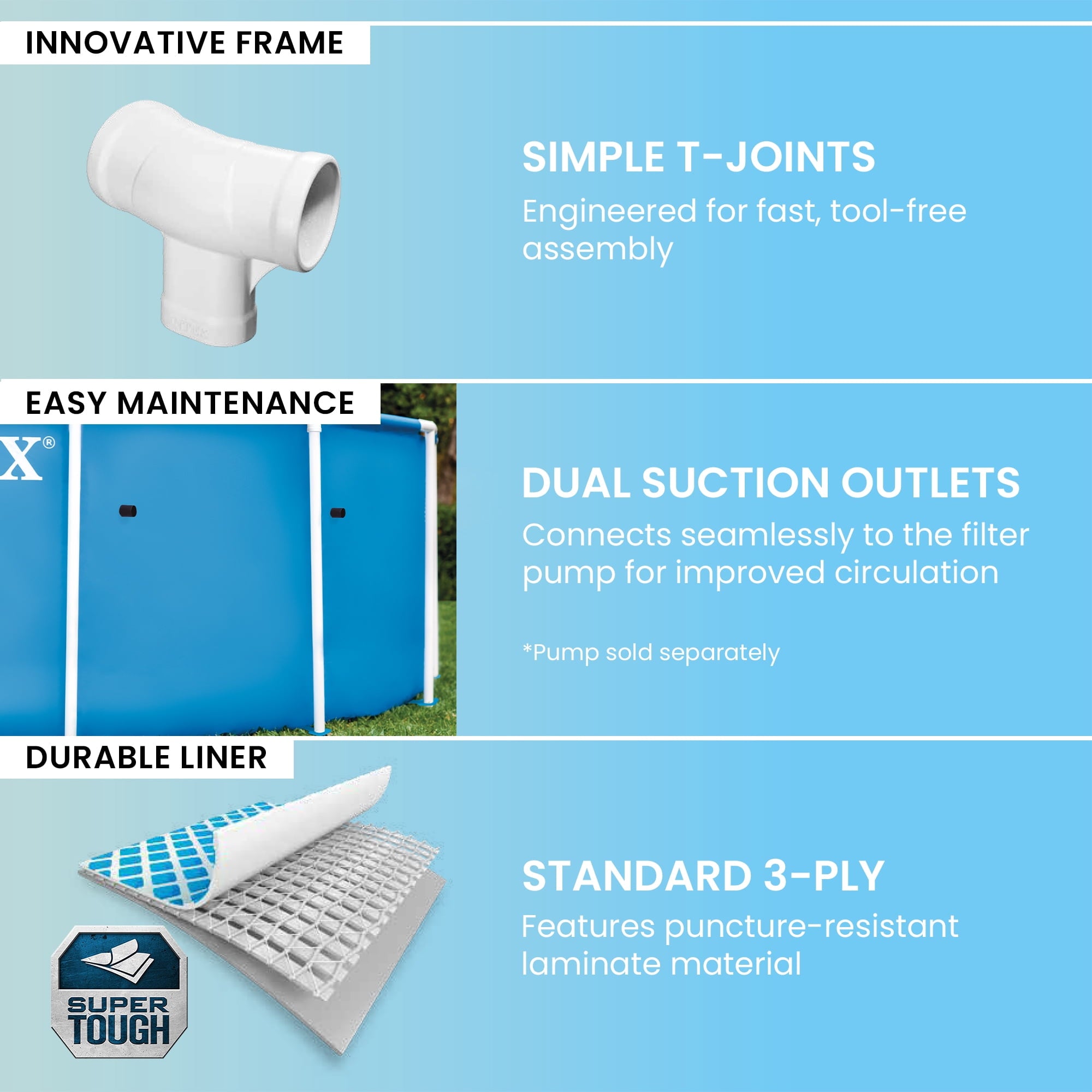Open Box Intex 10' x 30 Metal Frame Set Swimming Pool w/ Filter Pump