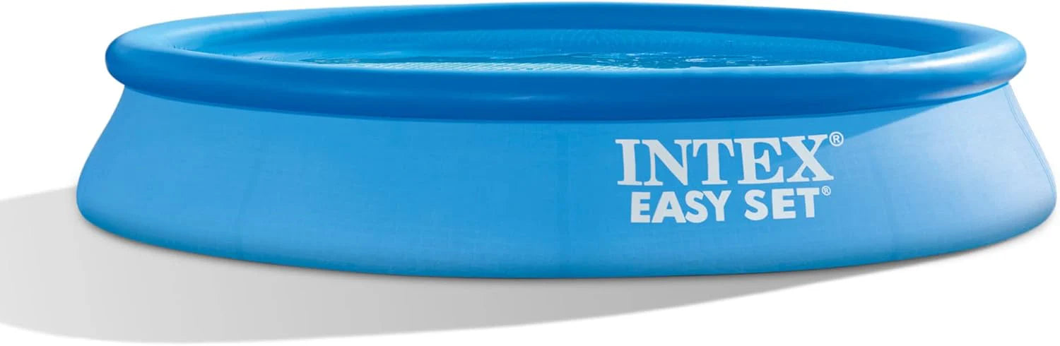 Intex 28167EH Easy Set Inflatable Swimming Pool Set: 15ft x 48in ?Includes 1000 GPH Cartridge Filter Pump ?Removable Ladder ?Pool Cover ?Ground