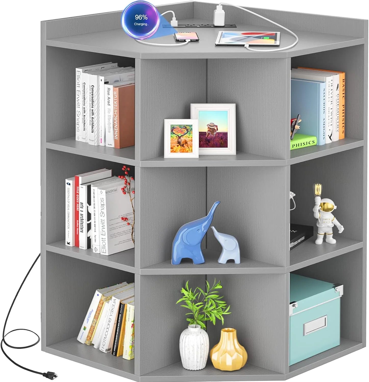 Aheaplus Corner Cabinet Corners Cube Toy Storage for Small Space
