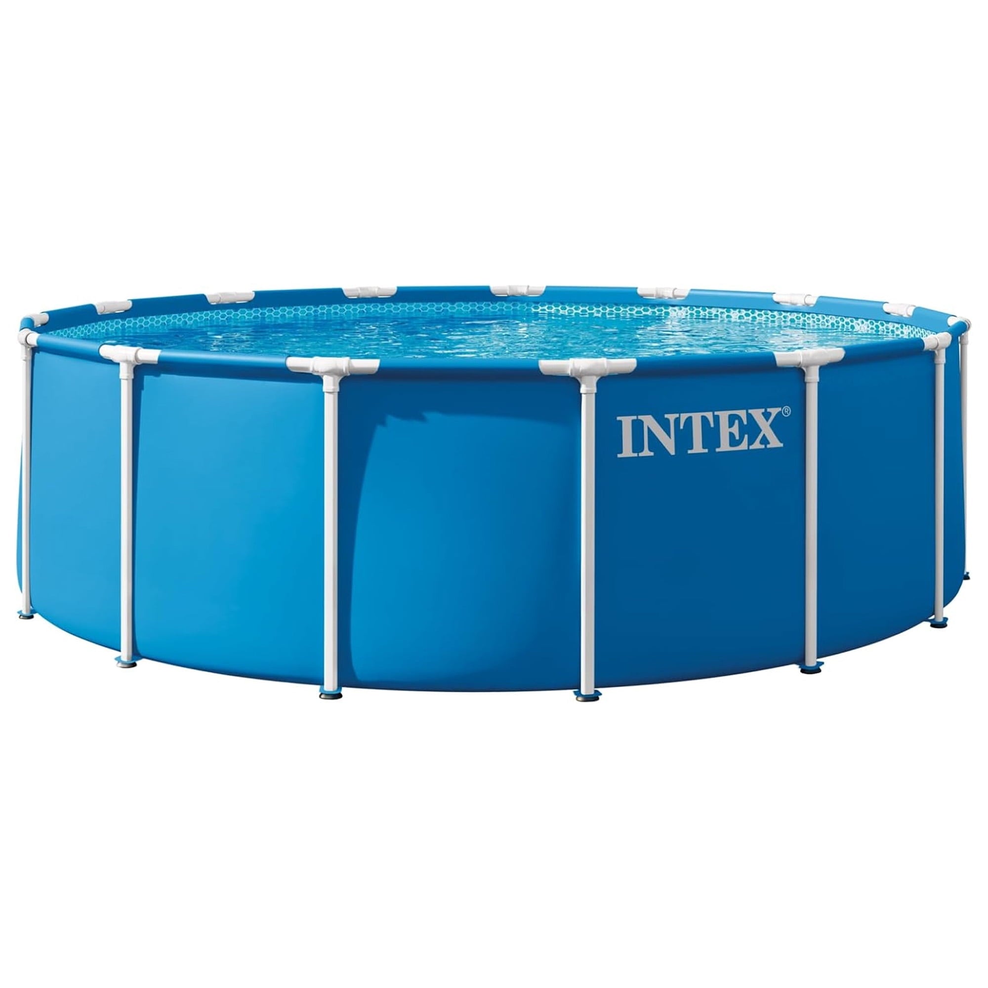 INTEX Metal Frame 12ft x 30in Above Ground Swimming Pool Set w/Filter Pump
