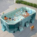JieC 118Foldable Swimming Pool for Home Use, Easy to Place and Store Large Capacity Pool, for Yard, Garden, Patio,Green