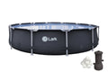 Lark Rustproof 12' ft. x 30 inch Fiberglass Frame Backyard Above Ground Swimming Pool with 530-Gallon Filtration Pump