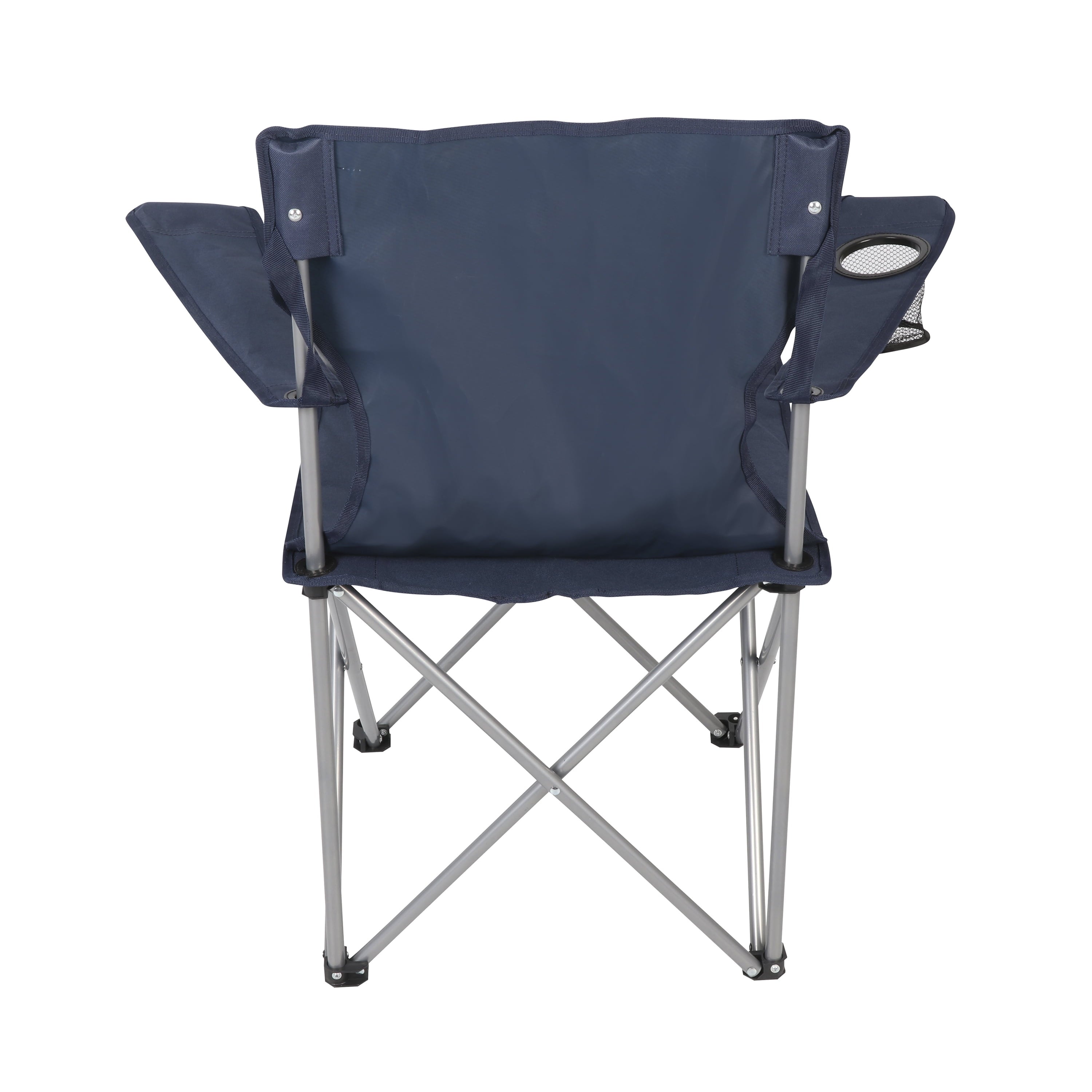 Ozark Trail Quad Folding Camp Chair with Cup Holder, Black