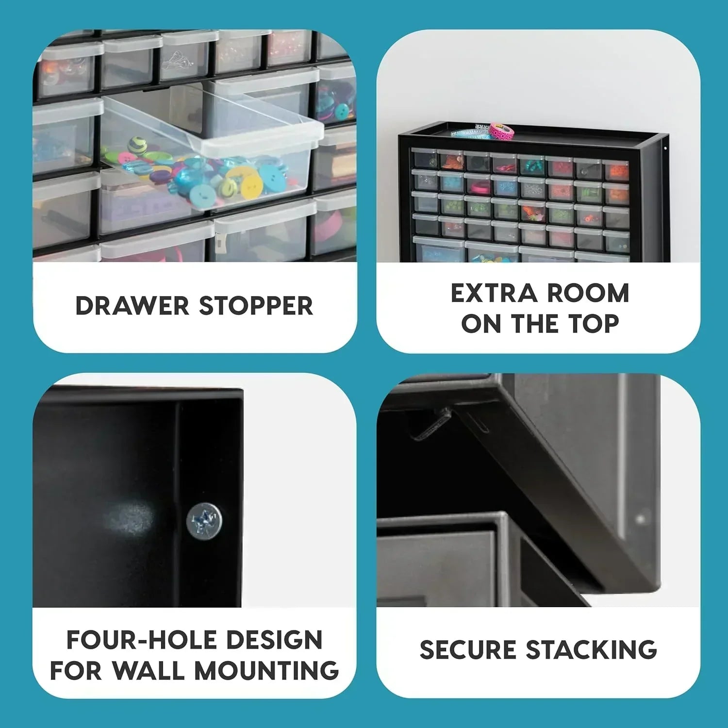 IRIS USA Screw Tool Organizer Small Parts Cabinet Chest Storage Drawers Organization Toolbox