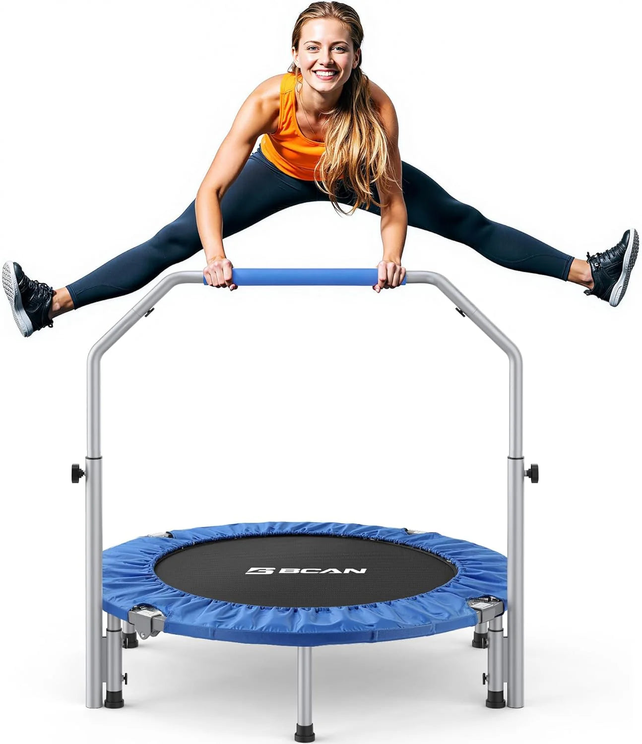 BCAN 40/48 Foldable Trampoline Max Load 440lbs, Fitness Rebounder