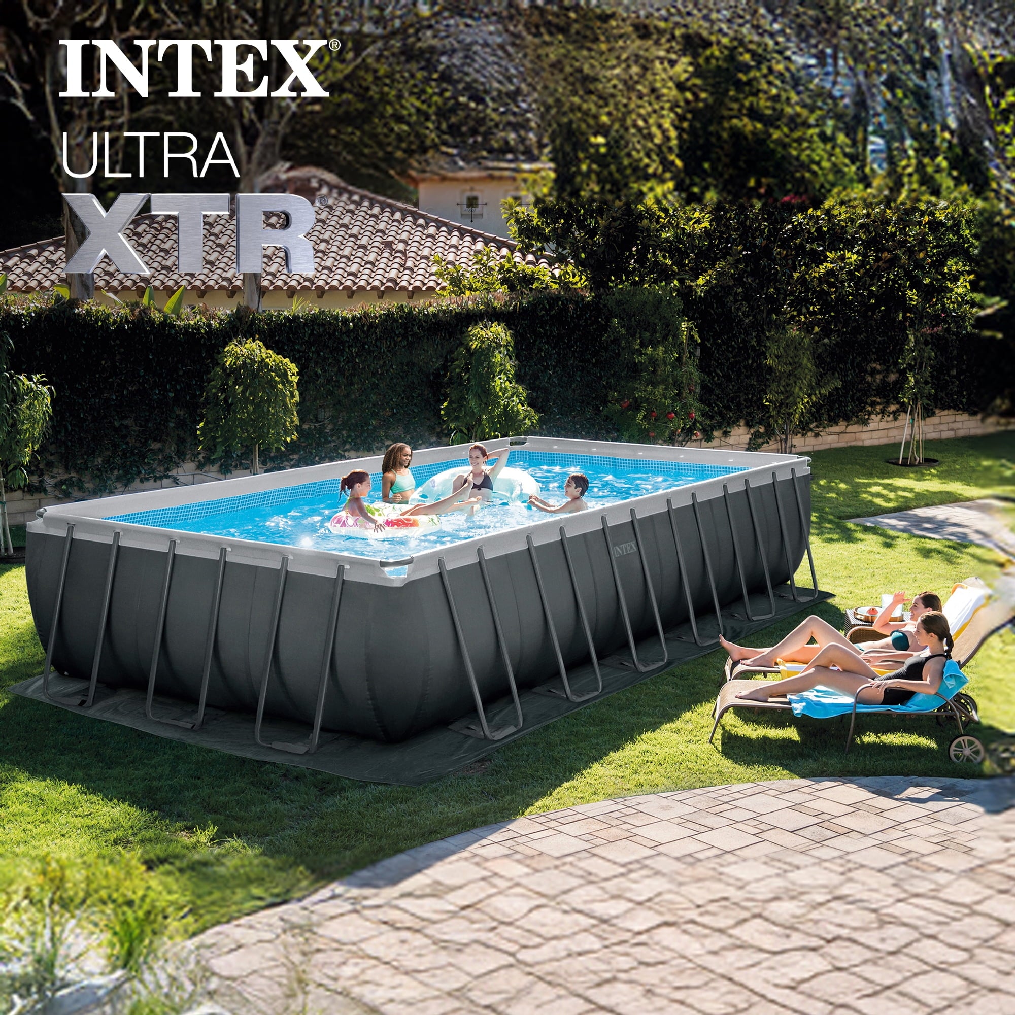 INTEX Ultra XTR 24' x 12' x 52 Above Ground Swimming Pool Set w/ Pump