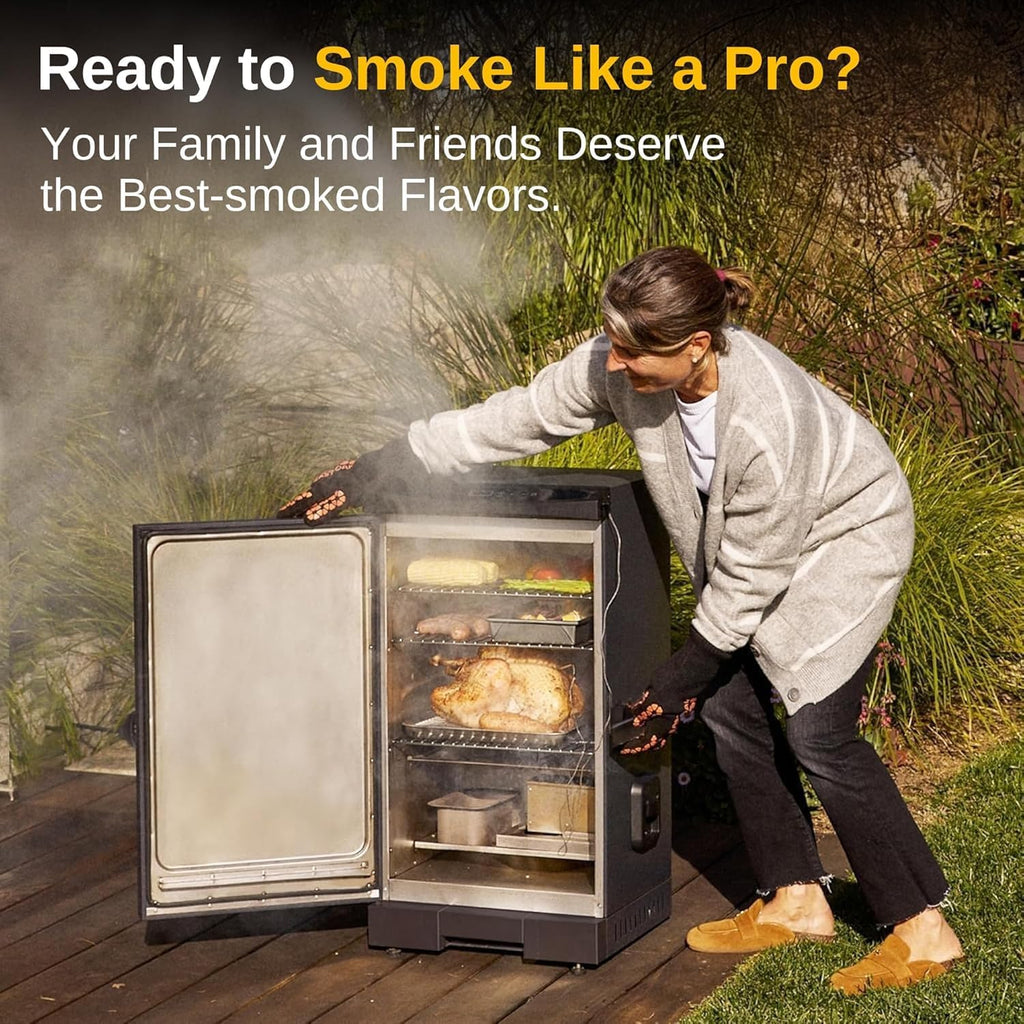 EAST OAK 30 Outdoor Electric Smoker Built-in meat probe smokes up to 6 times longer