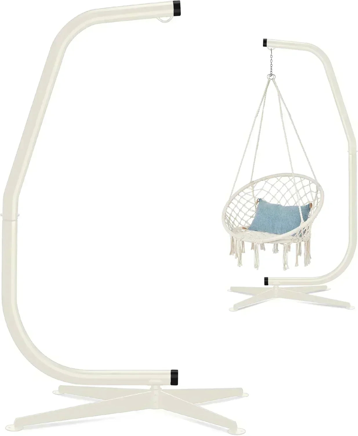 Best Choice Products Metal Hanging Hammock C-Stand for Chair Weather Resistant Finish