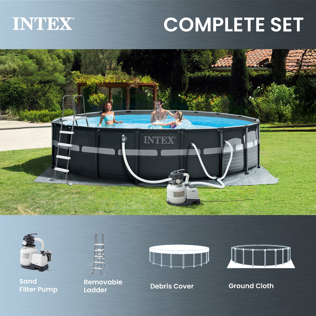 INTEX 26329EP Ultra XTR 18' x 52 Round Frame Above Ground Swimming Pool Set with Pump