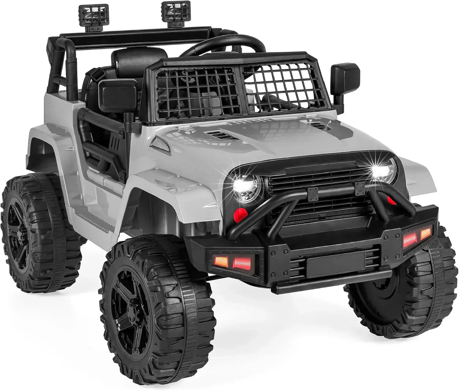 Best Choice Products 12V Kids Ride-On Truck Car with Spring Suspension and LED Lights