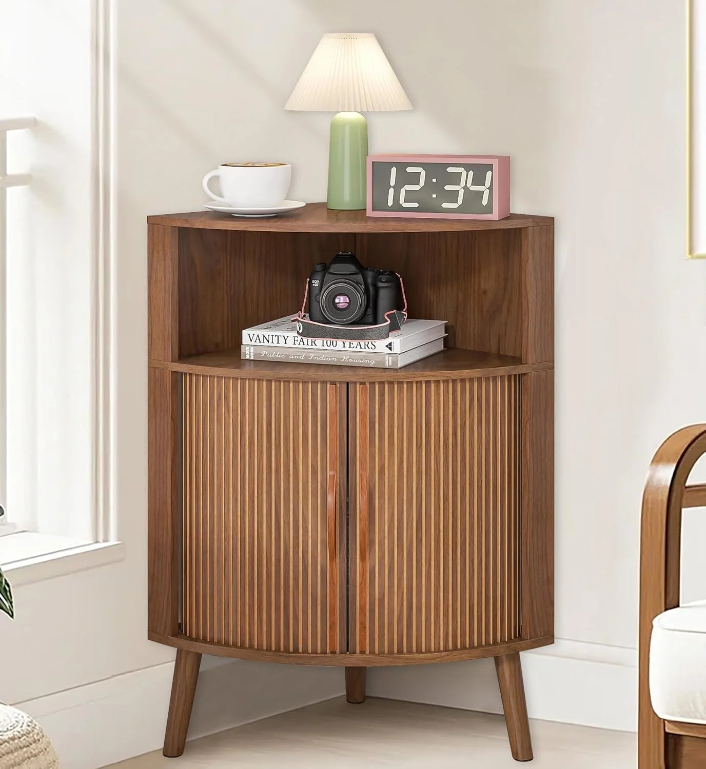 Corner Cabinet, 66.73'' Tall Modern Corner Bathroom Storage Cabinet